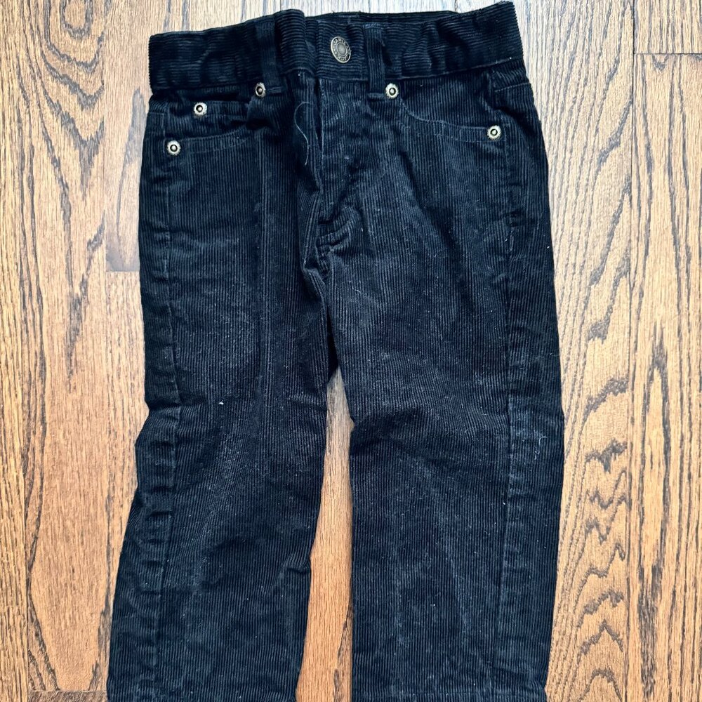 Janie and Jack Black Corduroy Pants – Size 18–24 Months